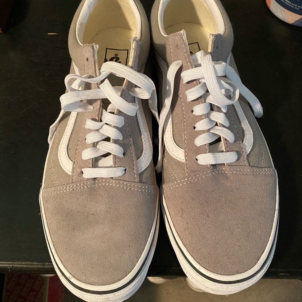 COPY - GRAY/WHITE VANS. NEVER WORN. (Other listing was a cancelled sale).